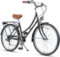 AVASTA Vela Hybrid Bike for Adult Women Female Lightweight Step Through 26 Inch High Tensile Steel Frame City Commuter Comfort Lady Bicycle, 6-Speed, Multiple Colors