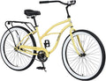 Multiple Colors Adult Beach Cruiser Bike, Single Speed Bicycles 26" Inch, Fixed Gear Bike, Wide Wheels for Stability, Rear Coaster Brakes, Multiple Speed Options
