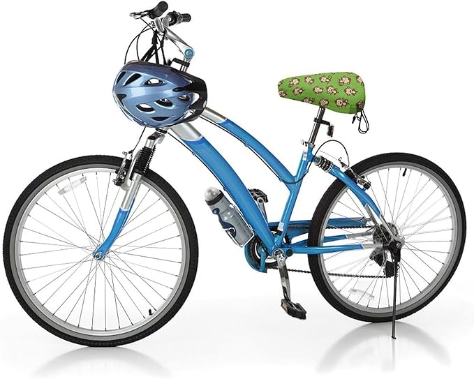 Adjustable Exercise Bike Seat Cover, Soft Cushion Indoor Outdoor Dust Resistant Protection