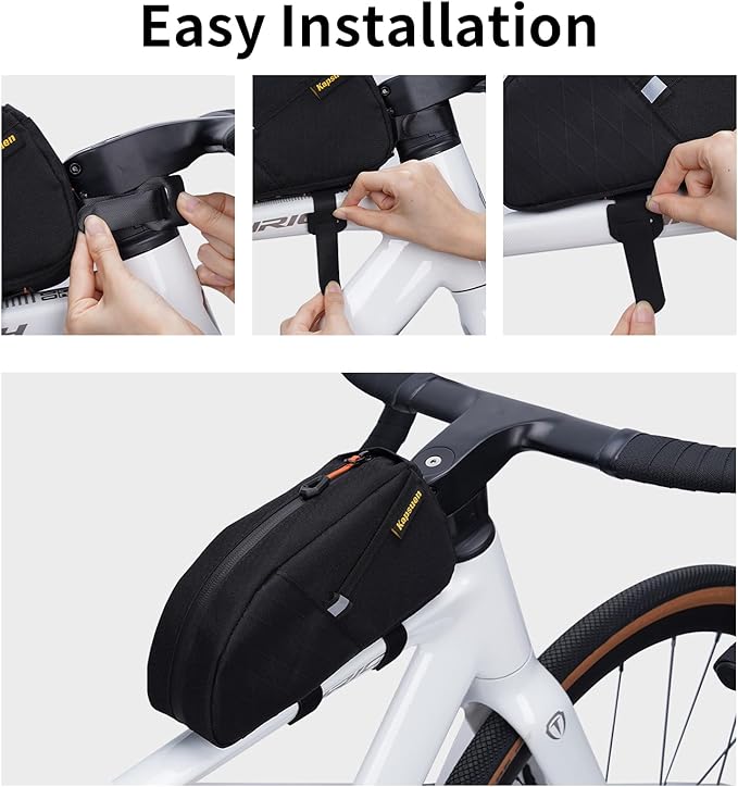 Bike Top Tube Bag - Waterproof Bicycle Bag, 1.5L Bike Frame Bag Cycling Accessories Bike Pouch for Mountain Road Bikes