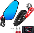 7/8" Motorcycle Mirrors - 22mm Bar End Rear View Mirrors Compatible with Most Yamaha, Kawasaki, Honda Grom, Ducati, Suzuki and More Bike Scooter Street Sport Cruisers