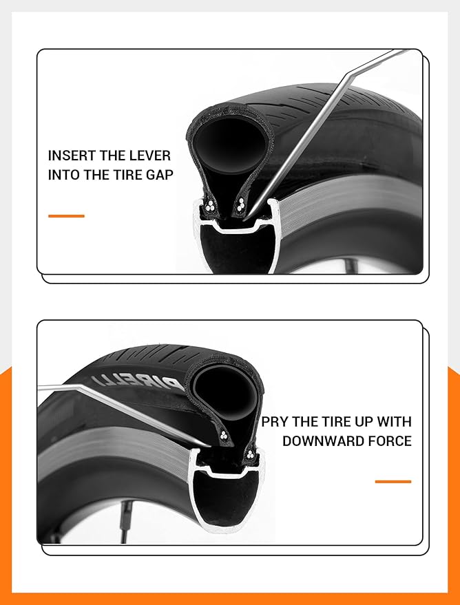 Bike Tire Levers| Ultra Strong Tire Levers & Stainless Steel Tire Spoons, Bike Tire Removal Tool for Road or Mountain Bike Tires, Must Have Bike Tire Tool in Bike Tire Repair Kit