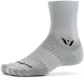 Swiftwick ASPIRE FOUR Trail Running, Cycling Crew Socks, Firm Compression Fit