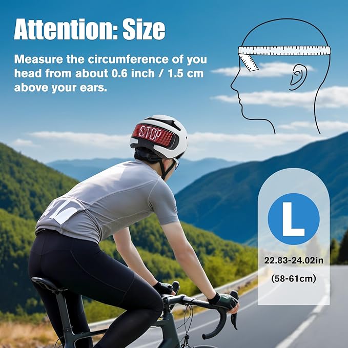 Smart Bike Helmet with Light: Bicycle Helmets for Adult Teens for Mountain & Road Cycling Electric Scooter Skateboard Skating