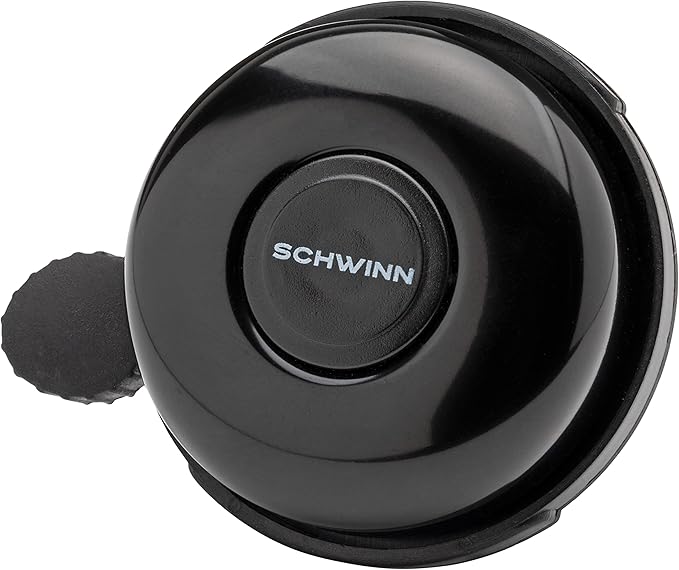 Schwinn Classic Black Bike Bell, Bicycle Accessories, Kids and Adult Bikes, Easy Installation, Loud Ringing Sound