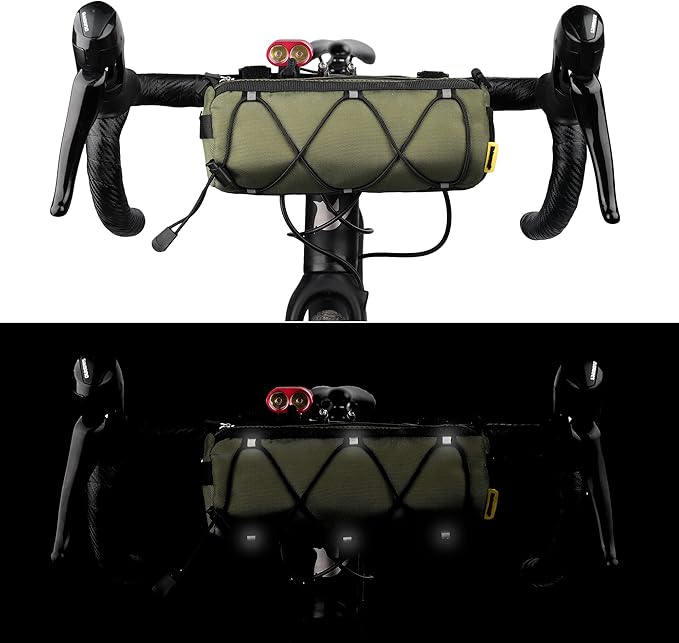 Rhinowalk Bike Handlebar Bag, Bicycle Front Bag Shoulder Bag Storage Bag with Shoulder Strap for Road Mountain Bike Cycling Travel