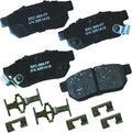 Bendix Premium SBC374 Ceramic Rear Brake Pads for Acura Integra 2001-1990,Honda City 2014-2012,Civic 1995-1992,Civic 2000-1999,Civic del Sol 1997-1993,CRX 1991-1990,Fit 2014-2009,Prelude 1991-1988