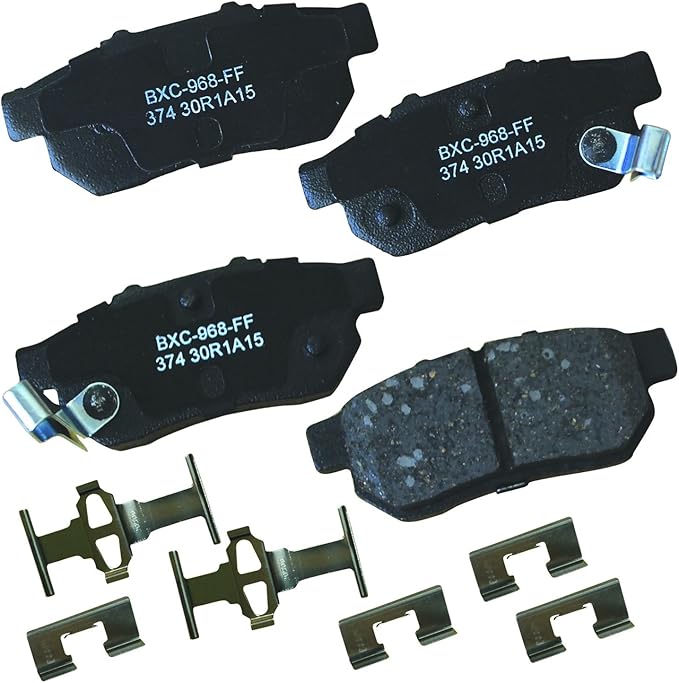 Bendix Premium SBC374 Ceramic Rear Brake Pads for Acura Integra 2001-1990,Honda City 2014-2012,Civic 1995-1992,Civic 2000-1999,Civic del Sol 1997-1993,CRX 1991-1990,Fit 2014-2009,Prelude 1991-1988