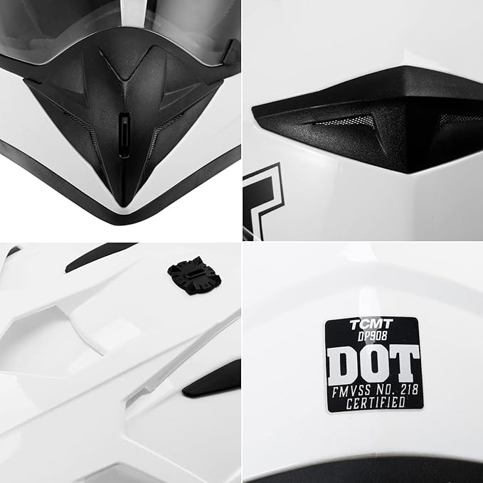 TCT-MOTORPARTS DOT Motorcycle Adult Full Face Helmet Off Road Dirt Bike Motocross ATV MTB Mountain Bike Helmet for Men Women