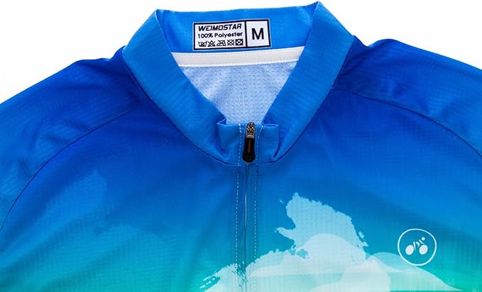 Men's Cycling Jersey Short Sleeve Bike Shirts Bicycle Jacket with Pockets