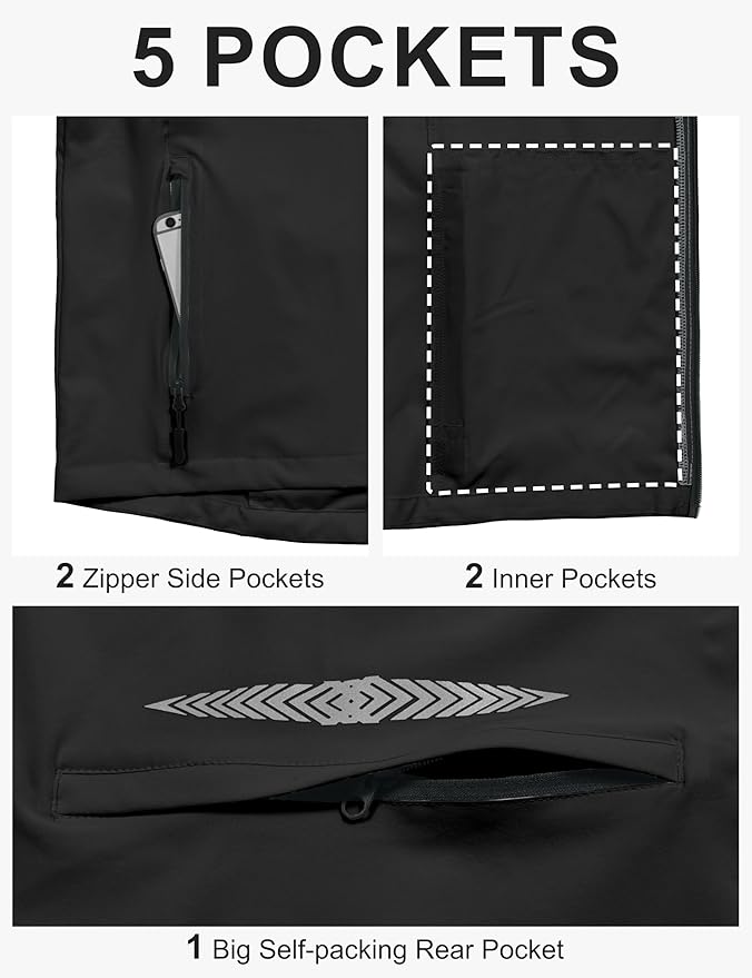 Little Donkey Andy Men's Quick-dry Running Jacket, Convertible UPF 50+ Cycling Jacket Windbreaker with Removable Sleeves