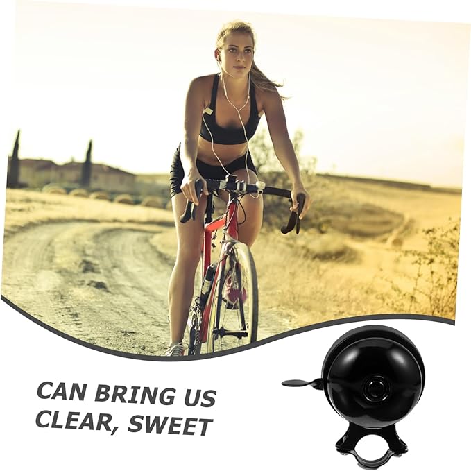 Toyvian Double-Sided Vintage Bike Bell Loud Iron Bicycle Bell Portable Cycling Accessory for Road Bikers Anti-Loss Design for Easy Location