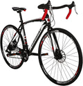 EUROBIKE Road Bike,49 /54cm Frame Road Bicycle for Men and Women,21 Speed Adult Bike,Disc Brake 700C Bike,Blackwhite