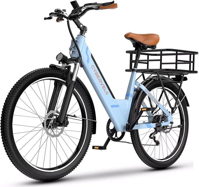 1000 Peak Electric Bike for Adults,up 80 Miles Removable Battery Ebike, 26" Electric E Bike with 7-Speed,Adult Electric Bicycles for Commute Beach Snow Womens/Man All Terrain