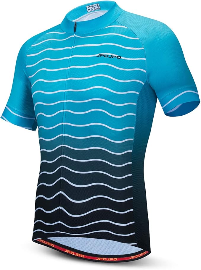 JPOJPO Men's Cycling Jersey Bike Shirt Short Sleeve MTB Summer Clothing Bicycle Tops Jacket S-3XL