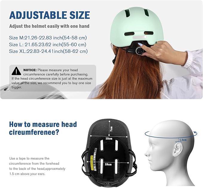 Shinmax Adult Bike Helmet for Men & Women - Lightweight Adjustable Baseball Cap Style Cycling Helmet with Reflective Strip, Perfect for Urban Commuter & Road Biking