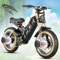 eAhora Romeo Pro/Ⅱ Electric Bike - 2025 34-40MPH 2500W Adults 52V/60Ah 200Mile Long Range Electric Bike, 20"*4.5 Fat Tire Fast Mountain E-Bike Off-Road Full Suspension Electric Bicycle for Men Women