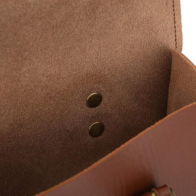 Alomejor Bike Handlebar Bag Retro Style Artificial Leather Bicycle Front Frame Bag Bike Pouch for Cycling Accessory