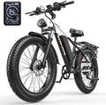 EDIKANI 26" Electric Bike for Adults, Peak 1500W 34MPH Fast E Bike for Men, 100 Miles Fat Tire Ebike for Adults Electric with 864WH/1104WH Removable Battery, UL E Bicycle with Brake Light
