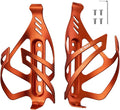 Corki Cycles Bike Water Bottle Holder Aluminum Alloy, Universal Bike Water Bottle Cage for Road, Mountain and Gravel Bikes -2 Pack - Orange