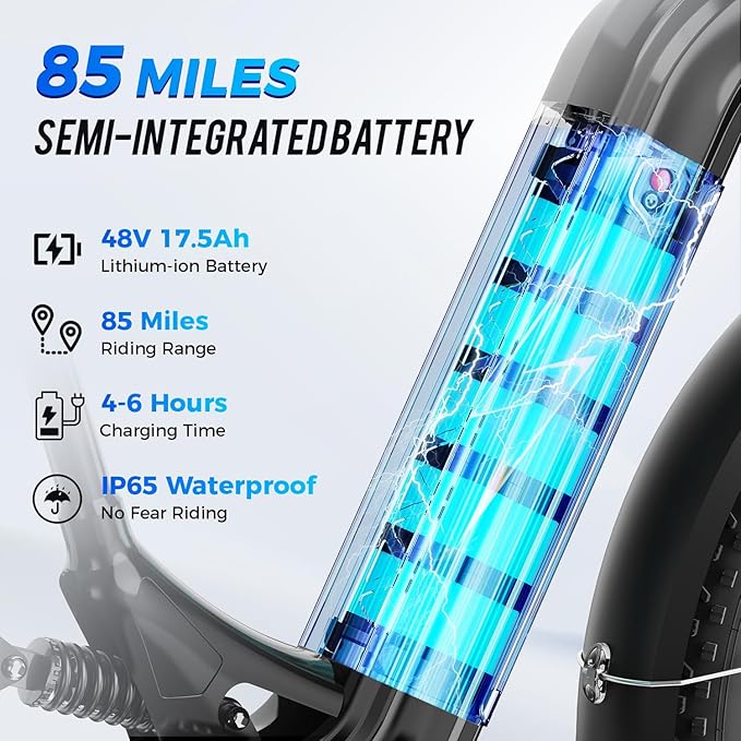 Aipas M1 Pro & M2 Pro Electric Bike Combo, 1800W Peak Motor Fat Tire EBikes for Adults, 36MPH Electric mountain Bike with 48V 17.5Ah Battery, 26" x 4.0" All-Terrain Tires, 7 Speed, 85 Miles Long Range