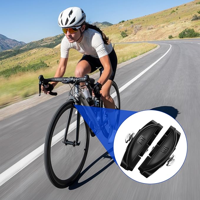 2 Pair Bicycle Brake Pads, 50mm Road Bike Brake Pads Bicycle Parts with Allen Wrench for Mountain & Road Bicycles