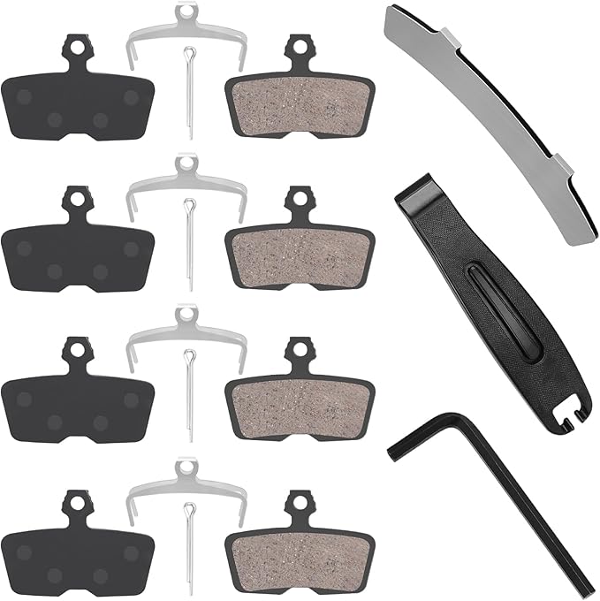 4-Piston MTB Bike Brake Pads Compatible with SRAM Code,Code R,Code RSC and Guide G2 RE/DB8/DB6/DB4 Bicycle Disc Brake Pads for Mountain Bike with Installation Tools