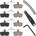 4-Piston MTB Bike Brake Pads Compatible with SRAM Code,Code R,Code RSC and Guide G2 RE/DB8/DB6/DB4 Bicycle Disc Brake Pads for Mountain Bike with Installation Tools
