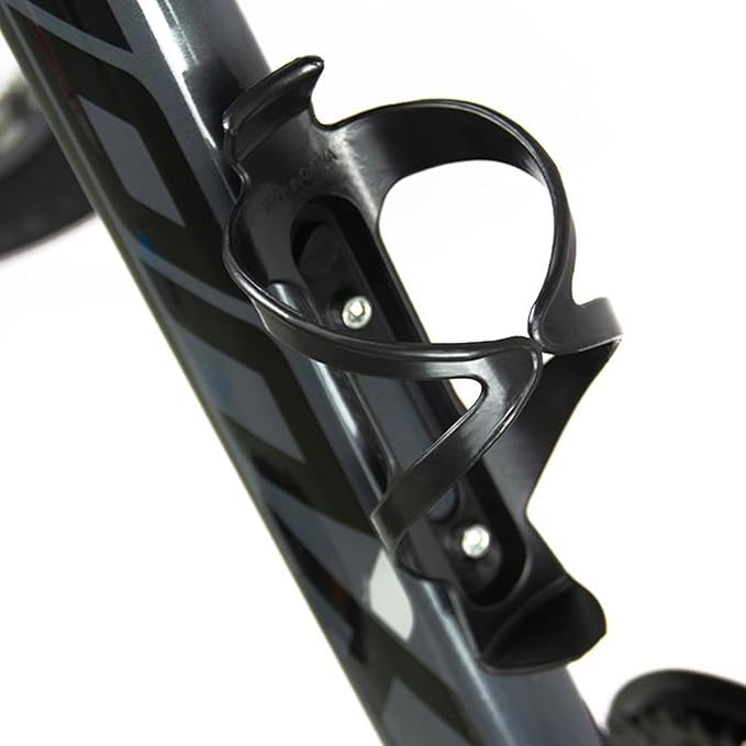 Bike Water Bottle Holders 2 Pack, Universal Bikes Cup Holders Cages, Ultra-Light Water Bottle Bike Cage with Stainless Steel Screws Tool, for Bicycle, Cycling, MTB, Road/Mountain Bikes - Black