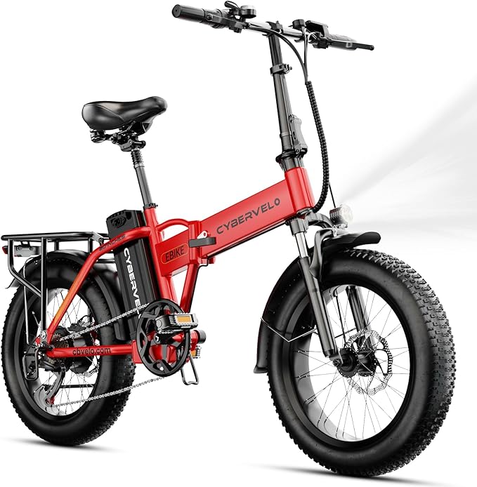 1000W Folding Electric Bike,48V 20AH Removable Battery EBike,30+MPH,80 Miles Max Range Electric Bike for Adults, 20" Fat TireFoldable ebike, Adult Electric Bicycles