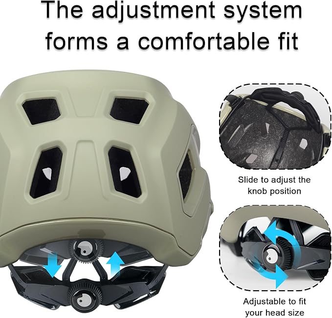 Bike Helmet for Adult & Youth, Lightweight MTB Helmet with Adjustable Visor for Mountain/Road Cycling, 2 Sizes for Men Women Boys Girls