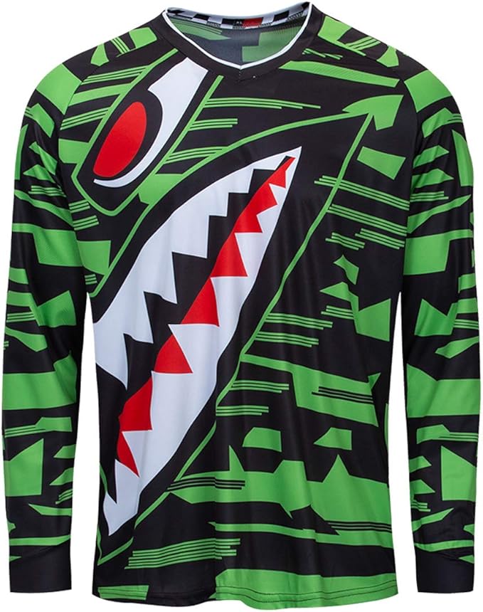 Men's Racing Shirts Summer Motocross Jersey Bicycle Sportswear MTB Jersey Long Sleeve Mountain Bike Clothes