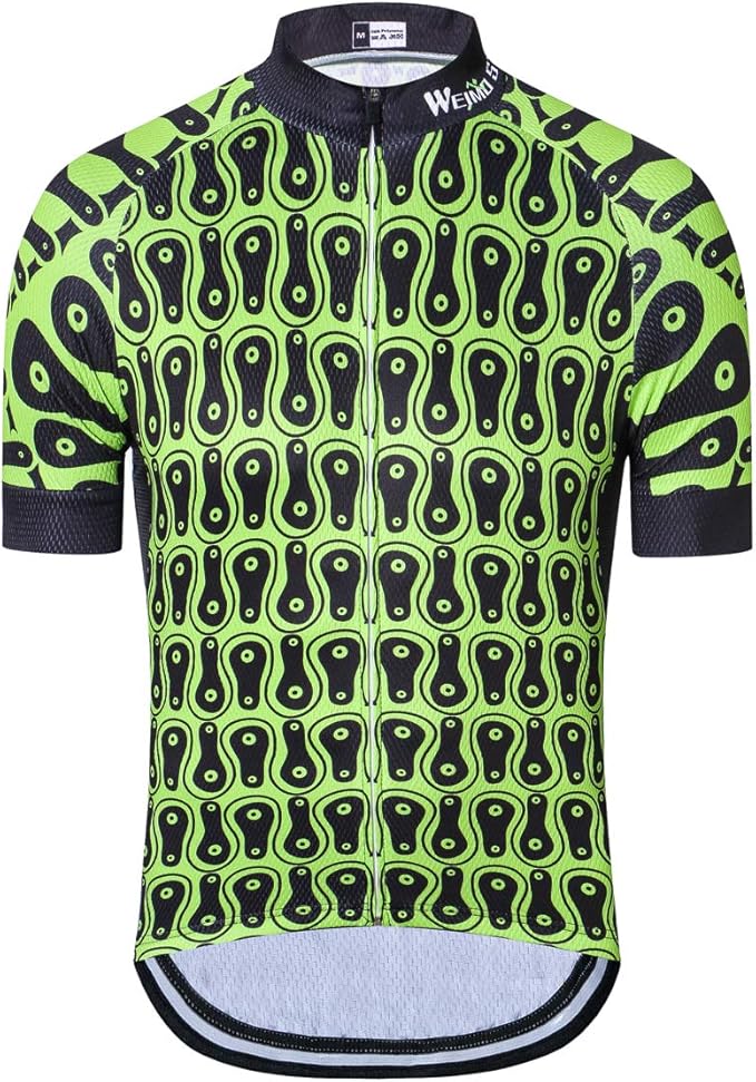 Weimostar Men's Cycling Jersey Short Sleeve Bike Clothing Multicolored Diamond