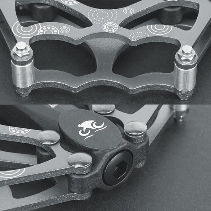 ‌Ultralight CNC Bike Pedals - Sealed Bearings Mountain/BMX/Road Pedals with Non-Slip Surface & 9/16" Chrome-Molybdenum Steel Spindle for MTB/Gravel/Cyclocross Bikes