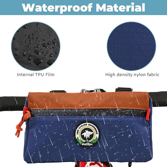 Bike Handlebar Bag, Bicycle Front Bag, Kids Handle Bar Bag, Storage Bag with Shoulder Strap for Men Women Kids Outdoor Road MTB Cycling