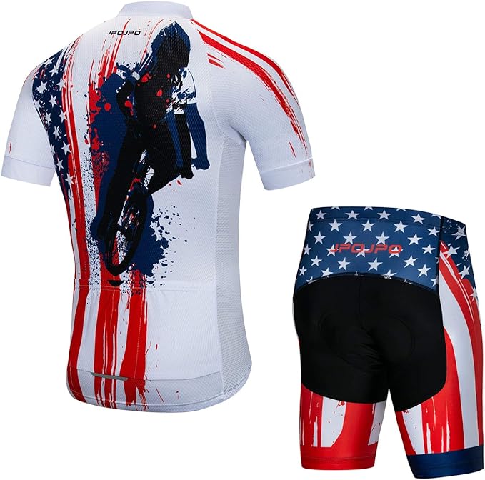 Hotlion Men's Cycling Jersey Set Summer Cycling Clothing Suit Pro Team Bike Clothes Road Biking Outfits Bicycle Kit for Men
