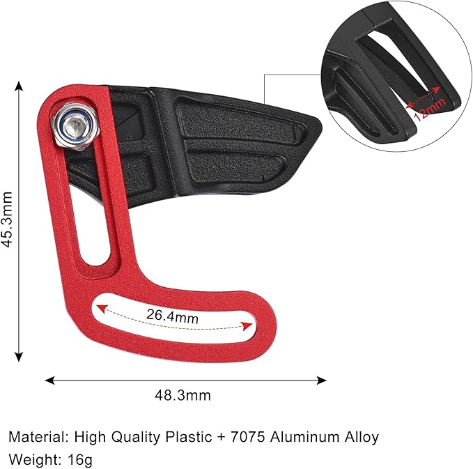 CYSKY MTB Chain Guide, E-Type Mount 26T-38T Single Chainring Guard, Bicycle Chain Protector for Mountain Bike, Downhill Bike