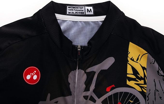 Hotlion Men's Cycling Jersey Sets Gel Pad Summer Bike Clothing Suit Breathable Bike Clothes with 3 Rear Pockets