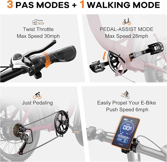 1000W Folding Electric Bike,48V 20AH Removable Battery E Bike,30+MPH,80 Miles Max Range Electric Bike for Adults,20" Fat Tire Foldable ebike,Adult Electric Bicycle for Commute Beach Snow