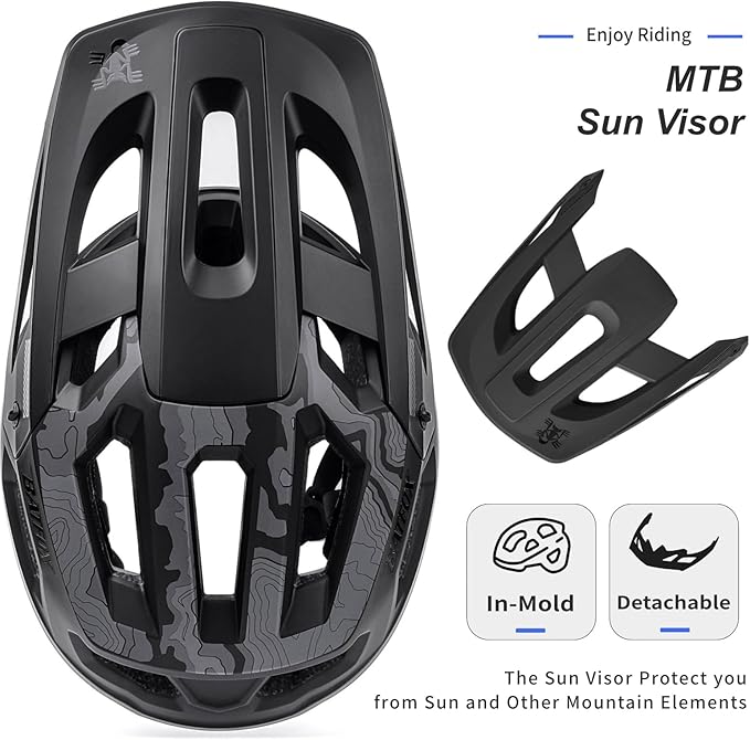 BATFOX Bike Helmet,Mountain Bike Helmet Helmets for Men Women Adults Youth