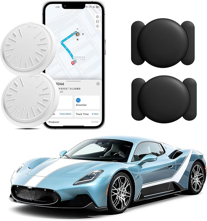 GPS Tracker for Vehicles - Hidden Tracking Devices for Cars, GPS Tracker No Monthly Fee, Car Tracker Device with Real-Time Location, Compact Tracker Device, Work with iOS and Android 2 Pack