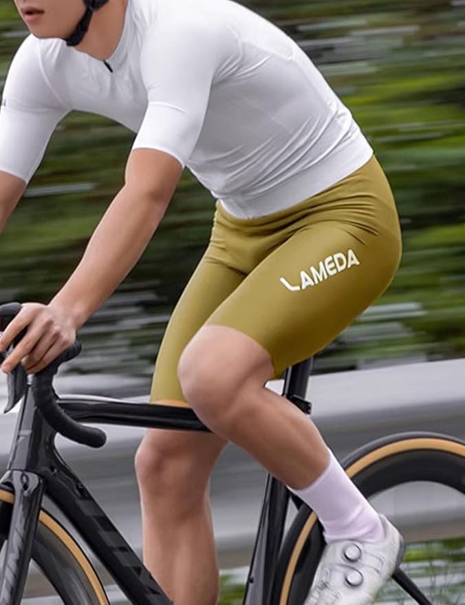LAMEDA Padded Bike Shorts for Men Breathable Cycling Shorts with Padding Moisture-Absorbing Bicycle Shorts for Biking Road