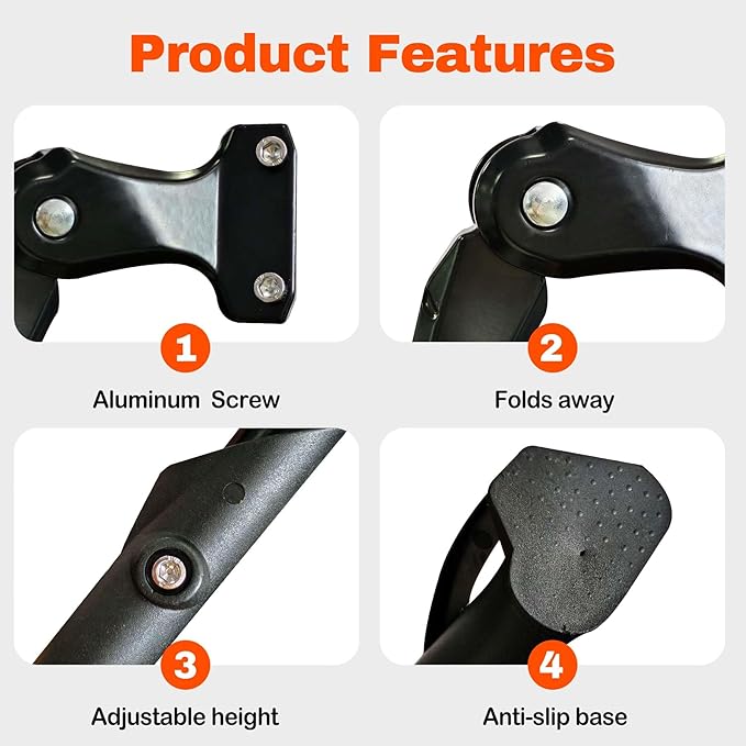 Kickstands for Adult Bikes, Adjustable Strong Bicycle Kickstand for Most 24"-29", Bicycle Kickstand for Electric Mountain Adult Bike(40mm)