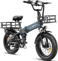 Jasion X Hunter/PRO Electric Bike for Adults,1800W/1400W Peak 20''Fat Tire Foldable Ebike,Folding E Bike Up to 80/70 Miles Range,720/624WH Removable Battery,30 MPH E Bike,Certified by UL2849