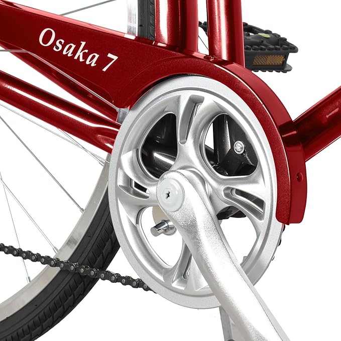 Tracer Osaka Hybrid Bikes for Women/Men,Steel Frame, 7-Speed/Inter-3 Speed, 700c Wheels,City Bike,Comfort Bike,Commuter Bike,Womens Bike Multiple Color