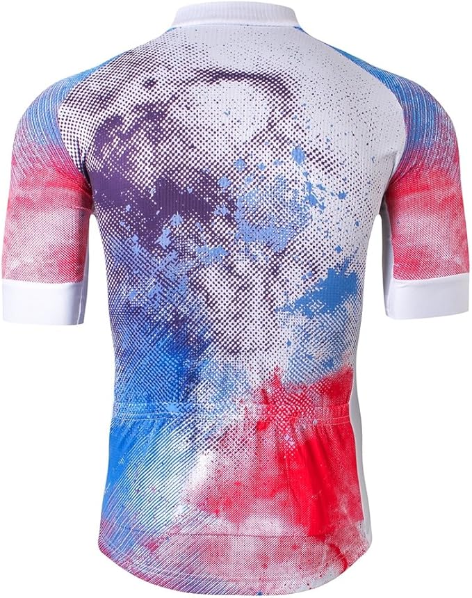 Weimostar Men's Cycling Jersey Men Mountain Bike Jerseys Short Sleeve Tops S-5XL