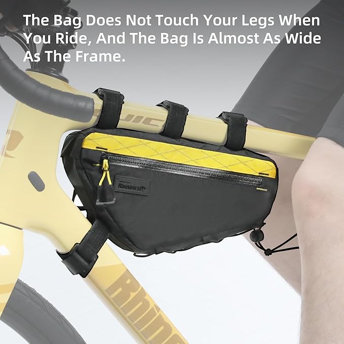Bike Frame Bag Bike Triangle Bag Bicycle Pouch Under Tube Bag 1.7L with Dual Side Mesh Pockets for MTB Road Bike Cycling Commuting and Outdoor Adventures