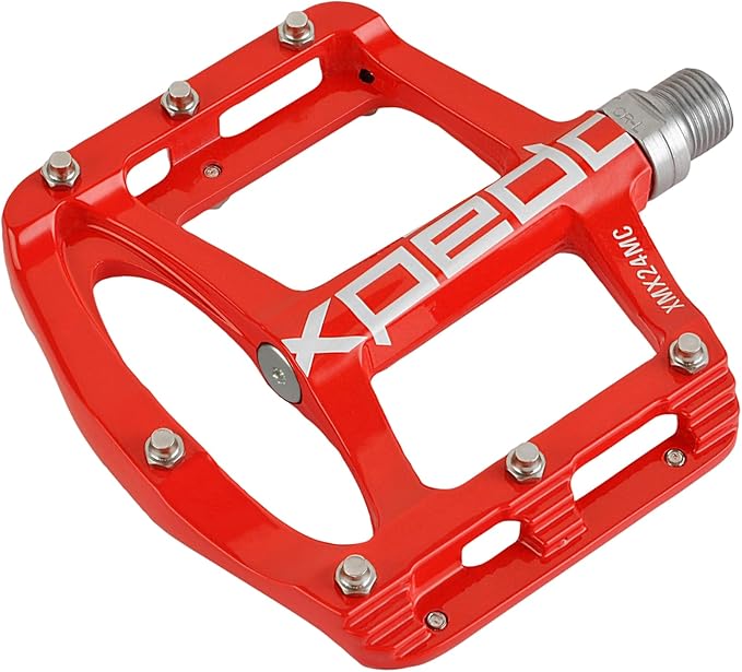 Xpedo Spry Flat Bicycling Pedals | Magnesium Body, 11mm Low-Profile, 106x100mm Platform, 28 Steel Replaceable Pins | MTB Trail/Enduro