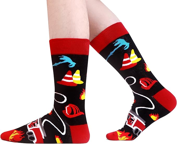 WeciBor Men's Dress Funny Crazy Colorful Novelty Combed Cotton Crew Socks 12 Pack - Size 7-10/10-13/13-15