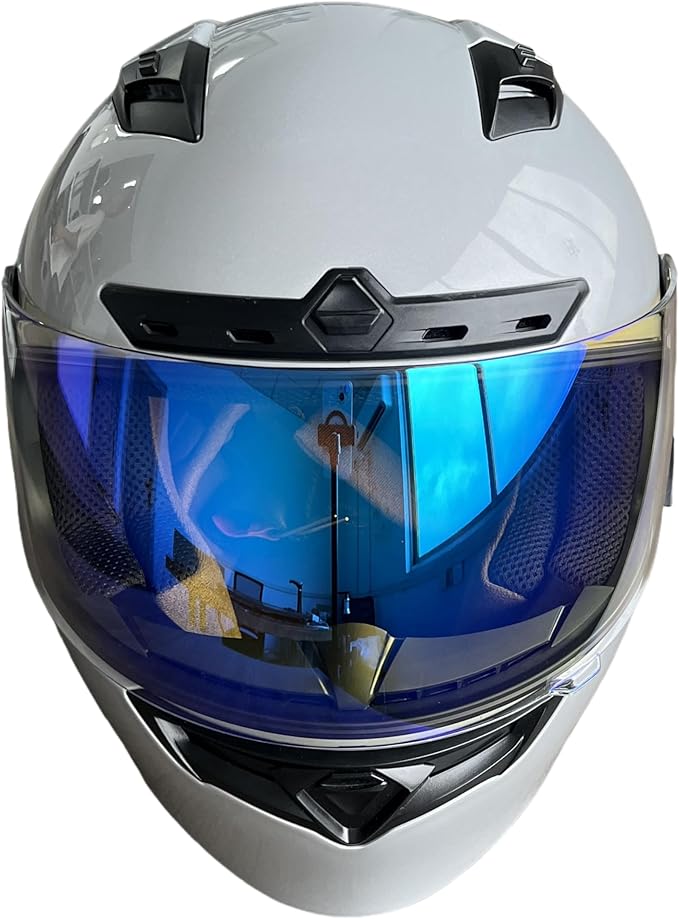 Qualifier DLX Helmet Visor,UV Protection Motorcycle Helmet Face Shield Compatible with Bell Qualifier DLX Mips/Qualifier/Star/Vortex/RS-1/RS-2/Revolver(Revo Clear Blue)